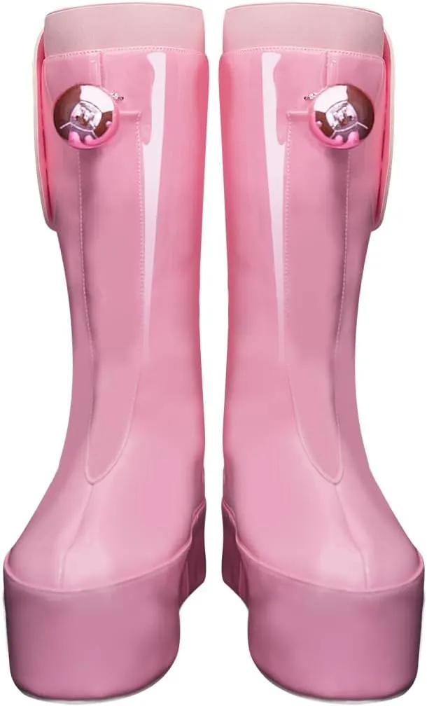Adult Cosplay Shoes Egghead Island Costume DOM Fashion Flat Booties Pull on Mid Boots Halloween Dress