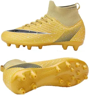 ailishabroy Mens Soccer Cleats Outdoor Spikes: Unisex Football Shoes Indoor Turf