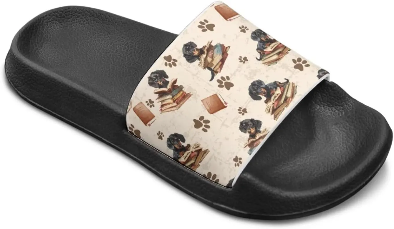 Animal Pattern Kids Sandals for Boys Girls House Slides Children's Cozy Pillow Slippers Non-Slip for Beach Days