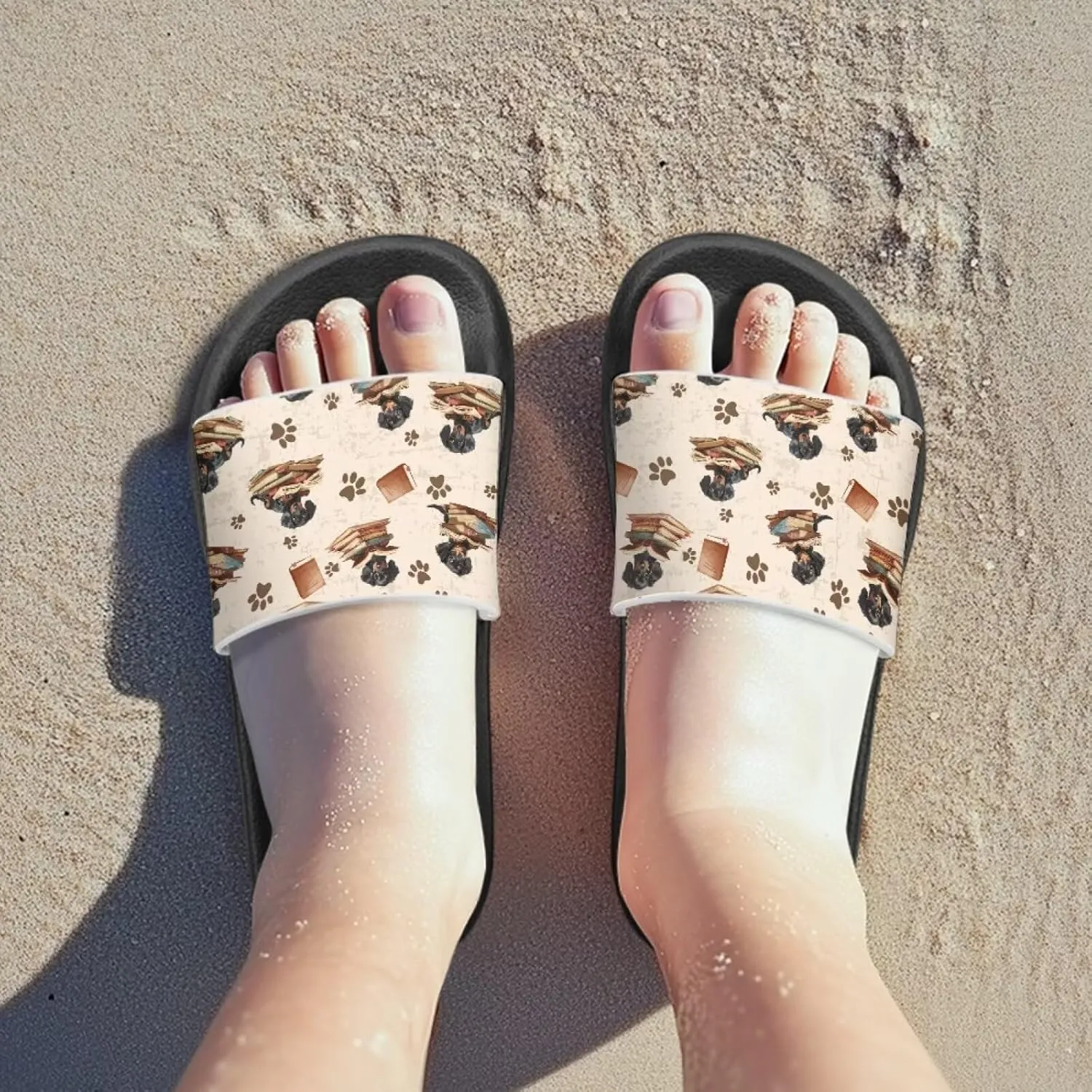 Animal Pattern Kids Sandals for Boys Girls House Slides Children's Cozy Pillow Slippers Non-Slip for Beach Days