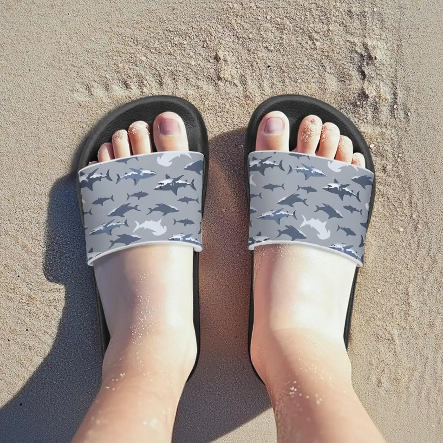 Animal Pattern Kids Sandals for Boys Girls House Slides Children's Cozy Pillow Slippers Non-Slip for Beach Days