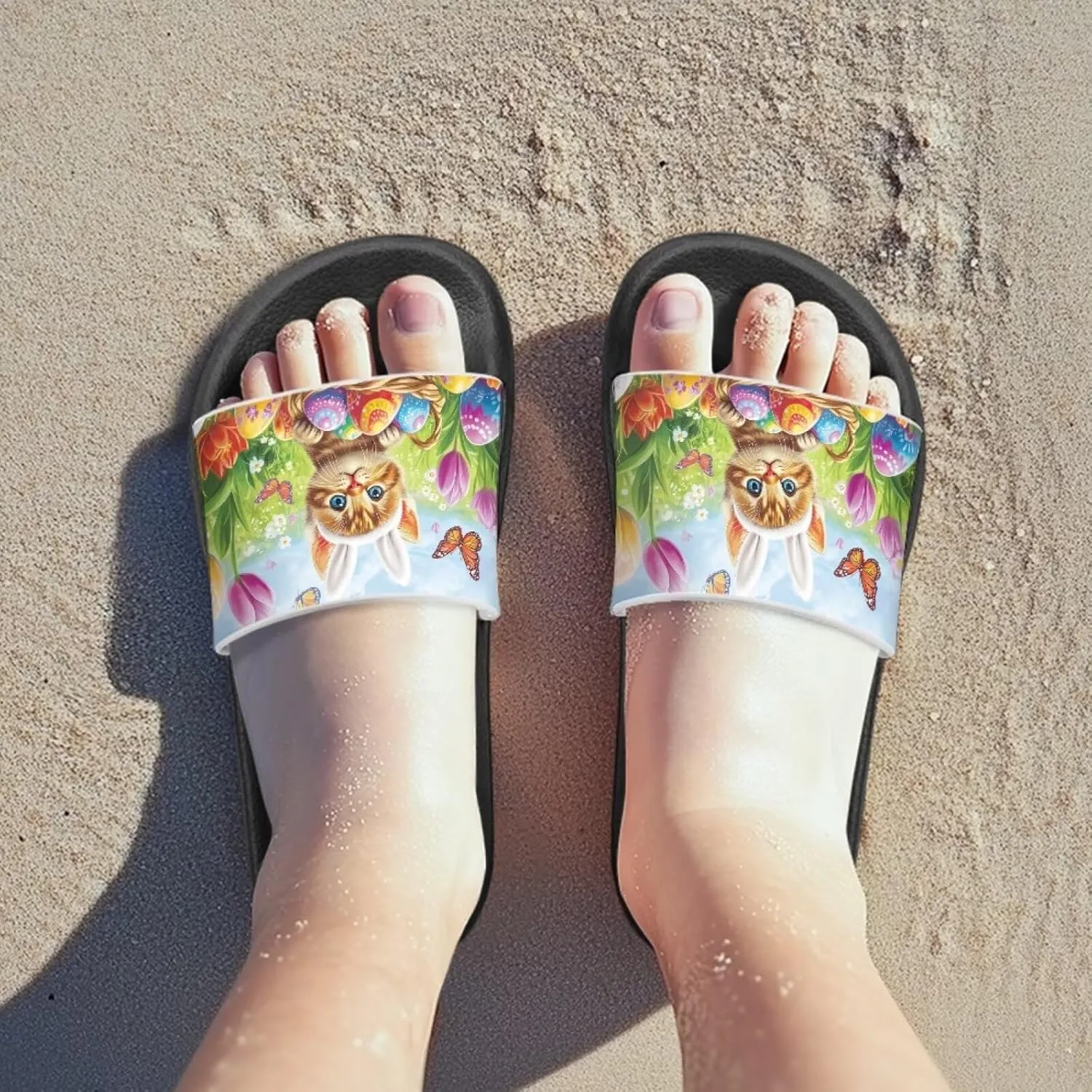 Animal Pattern Kids Sandals for Boys Girls House Slides Children's Cozy Pillow Slippers Non-Slip for Beach Days