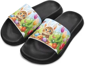 Animal Pattern Kids Sandals for Boys Girls House Slides Children's Cozy Pillow Slippers Non-Slip for Beach Days