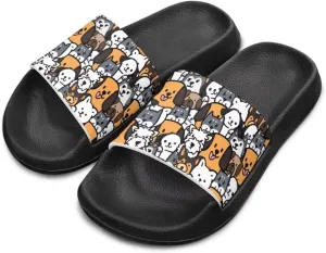 Animal Pattern Sandals House Slides Children's Cozy Pillow Slippers Soft Non-Slip for Beach Pool Bathroom