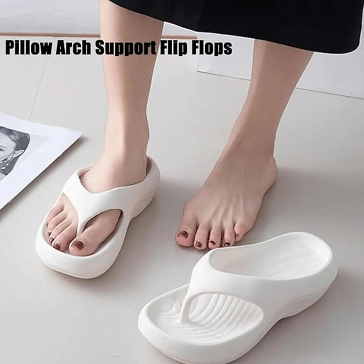 Arch Support Flip Flops for Women Men, Orthopedic Sandals, Soft Summer Beach Shoes, Non-slip Comfort Lightweight