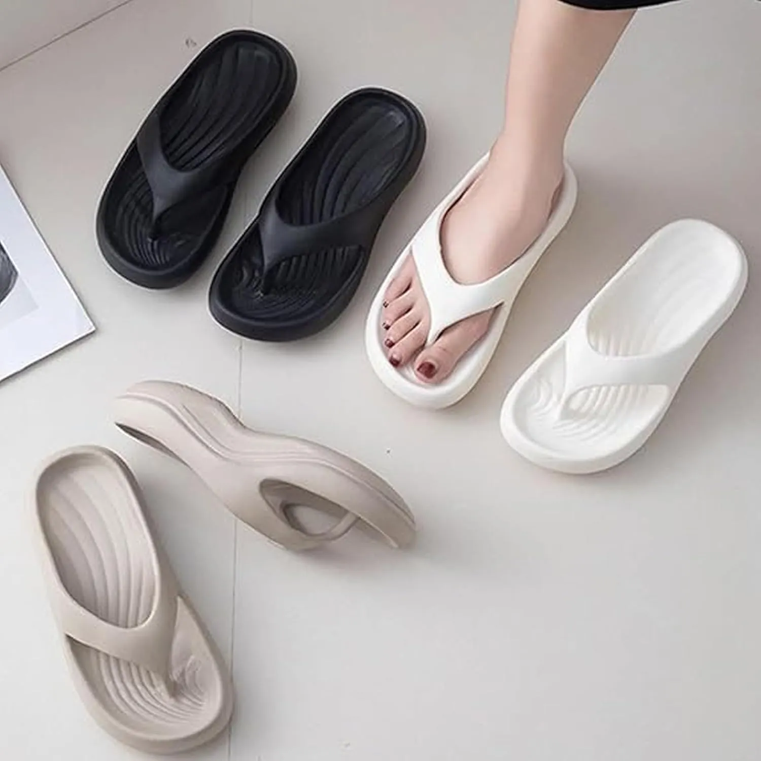Arch Support Flip Flops for Women Men, Orthopedic Sandals, Soft Summer Beach Shoes, Non-slip Comfort Lightweight