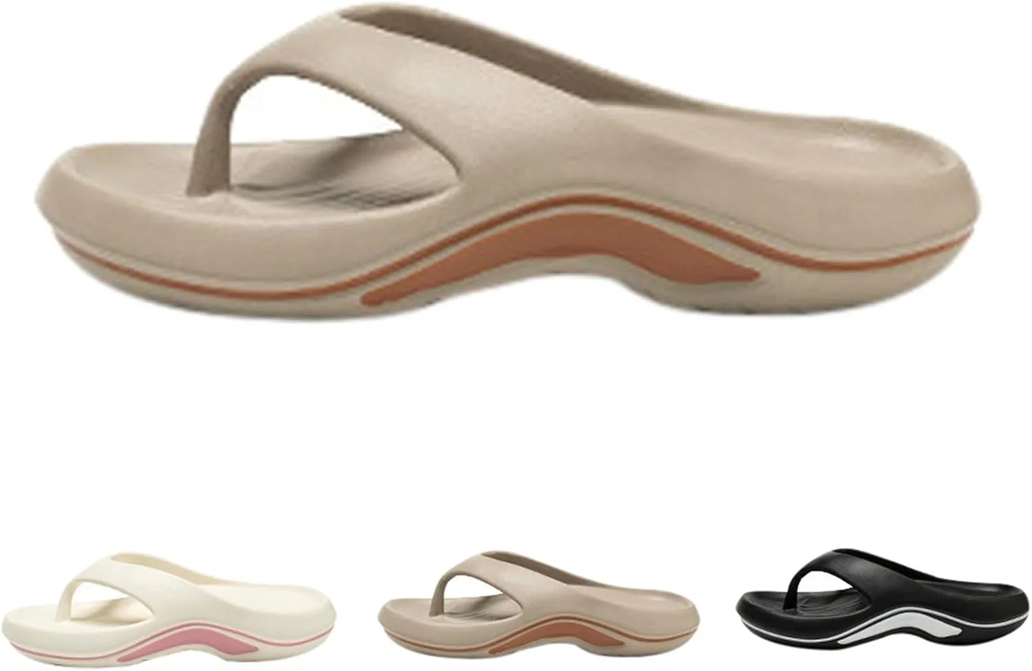 Arch Support Flip Flops for Women Plantar Fasciitis Orthopedic Walking Sandals Recovery Pillow Summer Beach Flipflops