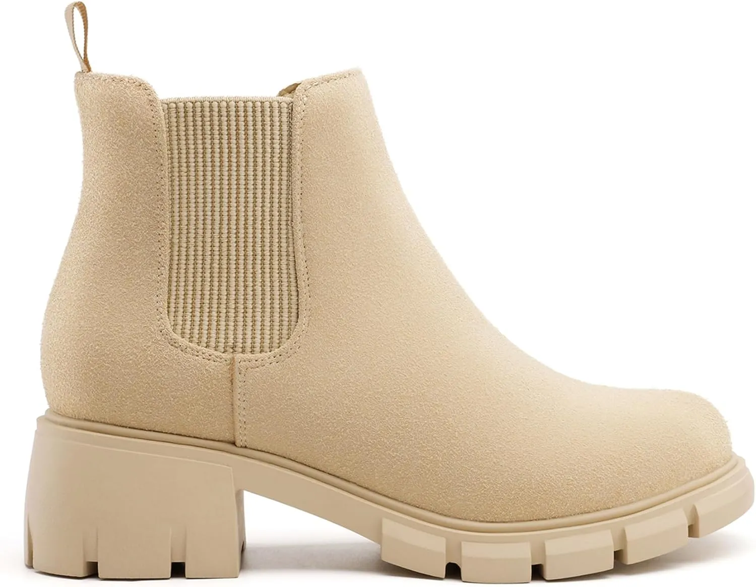 Athlefit Girls Ankle Boots Kids Comfortable Slip on Lug Sole Chelsea Booties for Toddler Little Kid Big Kids