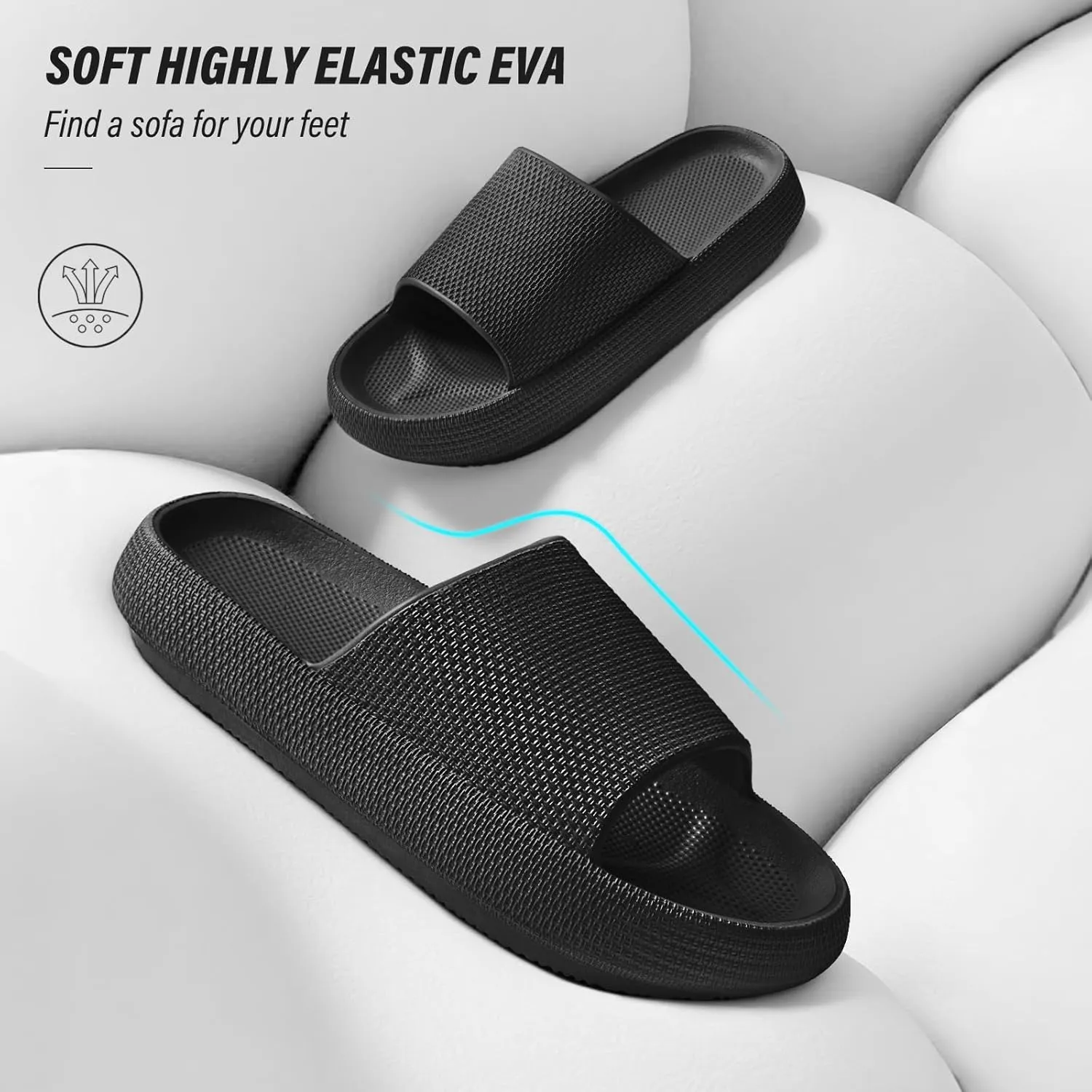ATHMILE Cloud Slippers for Women Pillow Slides for Men Shower Shoes Thick Sole House Shoes for Bathroom Indoor Outdoor Summer Pool Swim Vacation Beach Essentials