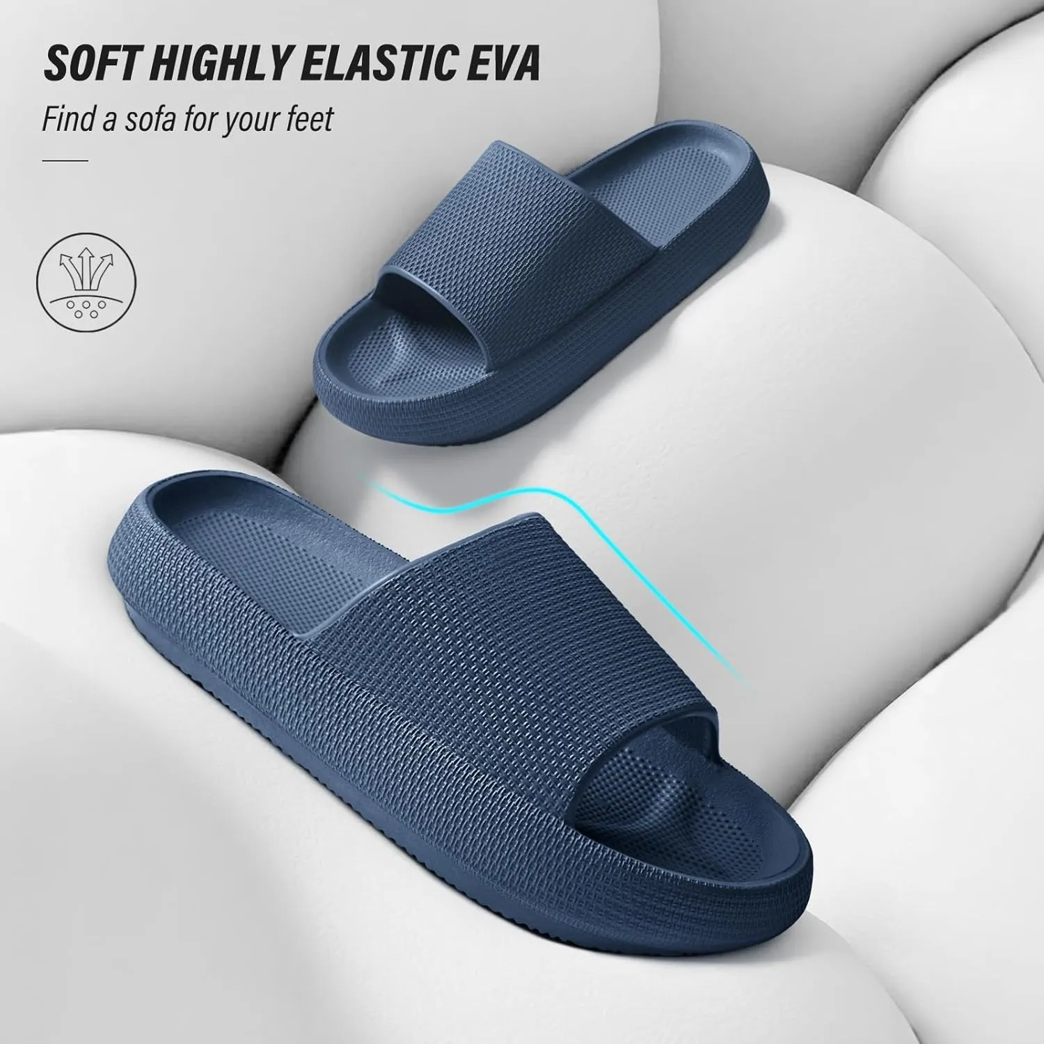 ATHMILE Cloud Slippers for Women Pillow Slides for Men Shower Shoes Thick Sole House Shoes for Bathroom Indoor Outdoor Summer Pool Swim Vacation Beach Essentials
