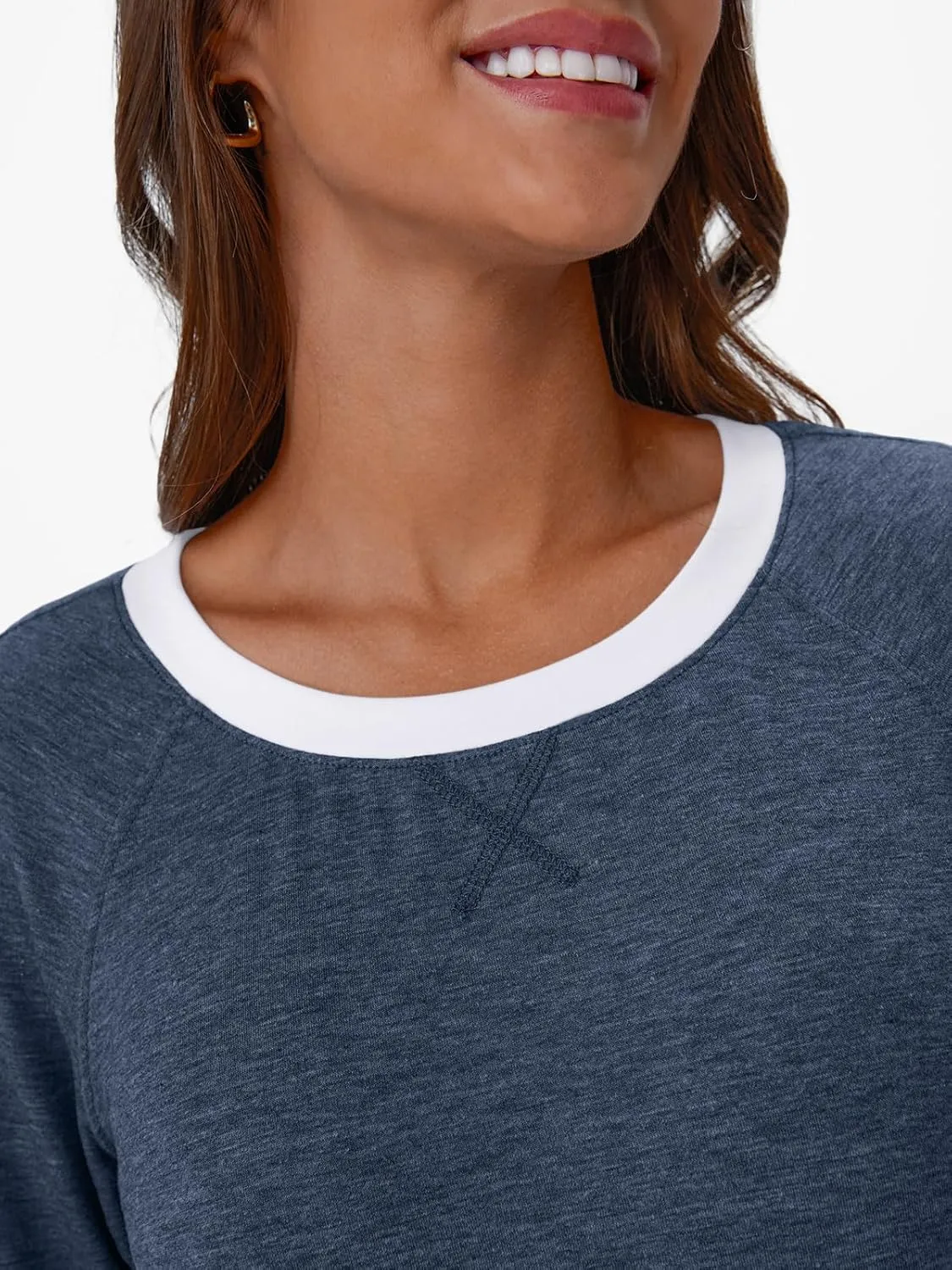 AUTOMET Womens Long Sleeve Shirts Color Block Casual Crewneck Tops Tshirt Basic Tee Fall Fashion Clothes Trendy Outfits