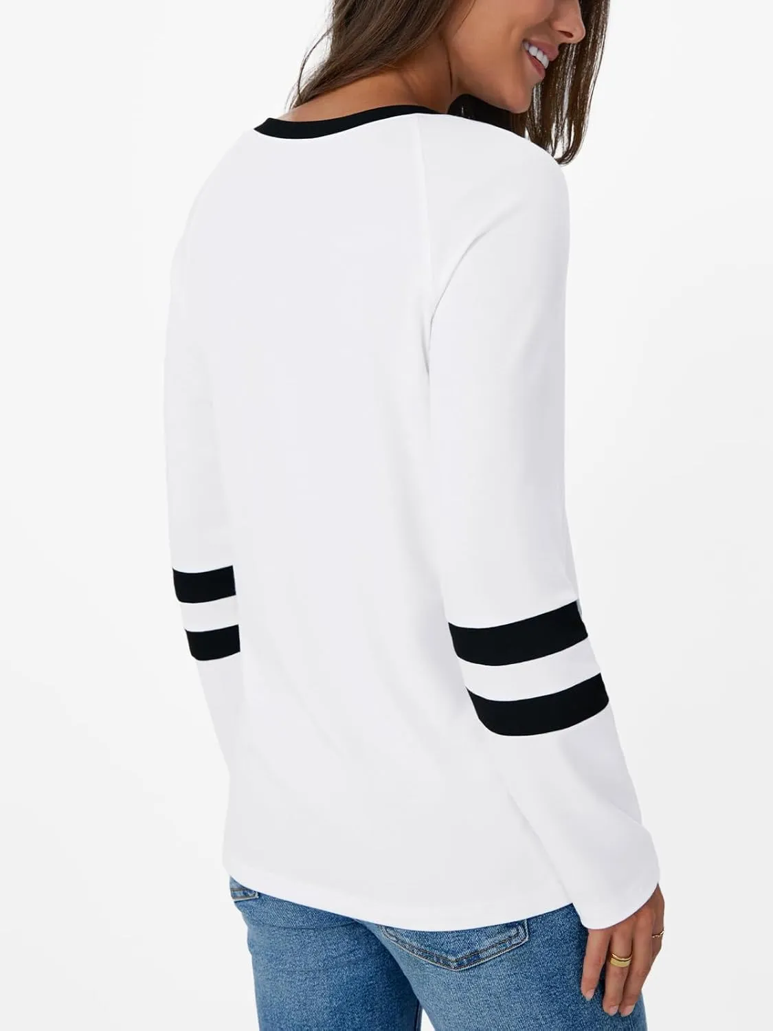 AUTOMET Womens Long Sleeve Shirts Color Block Casual Crewneck Tops Tshirt Basic Tee Fall Fashion Clothes Trendy Outfits