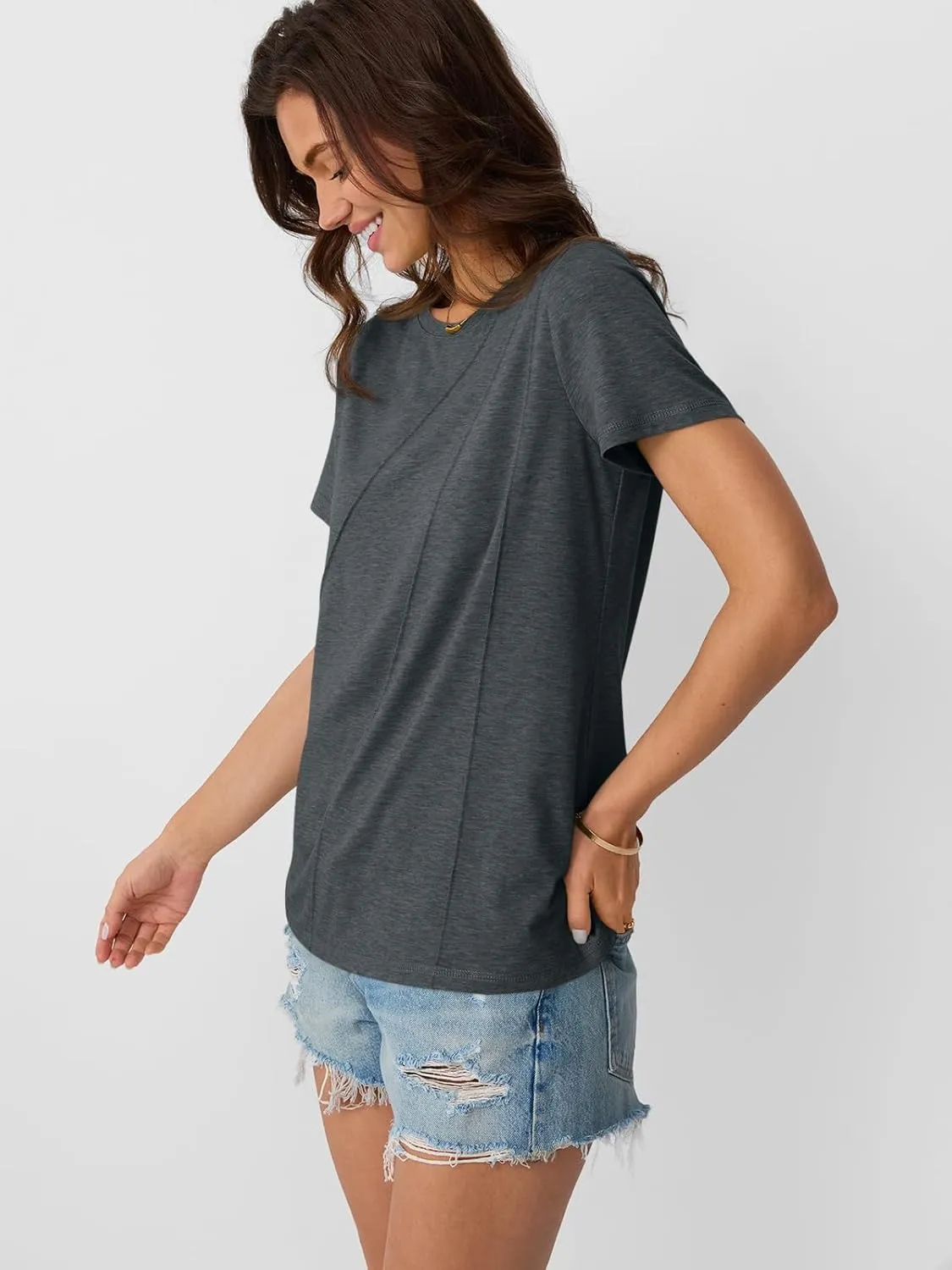 AUTOMET Womens Summer Tops Workout Shirts Beach Vacation Outfits Business Tshirts Dressy Fashion Spring Clothes 2025