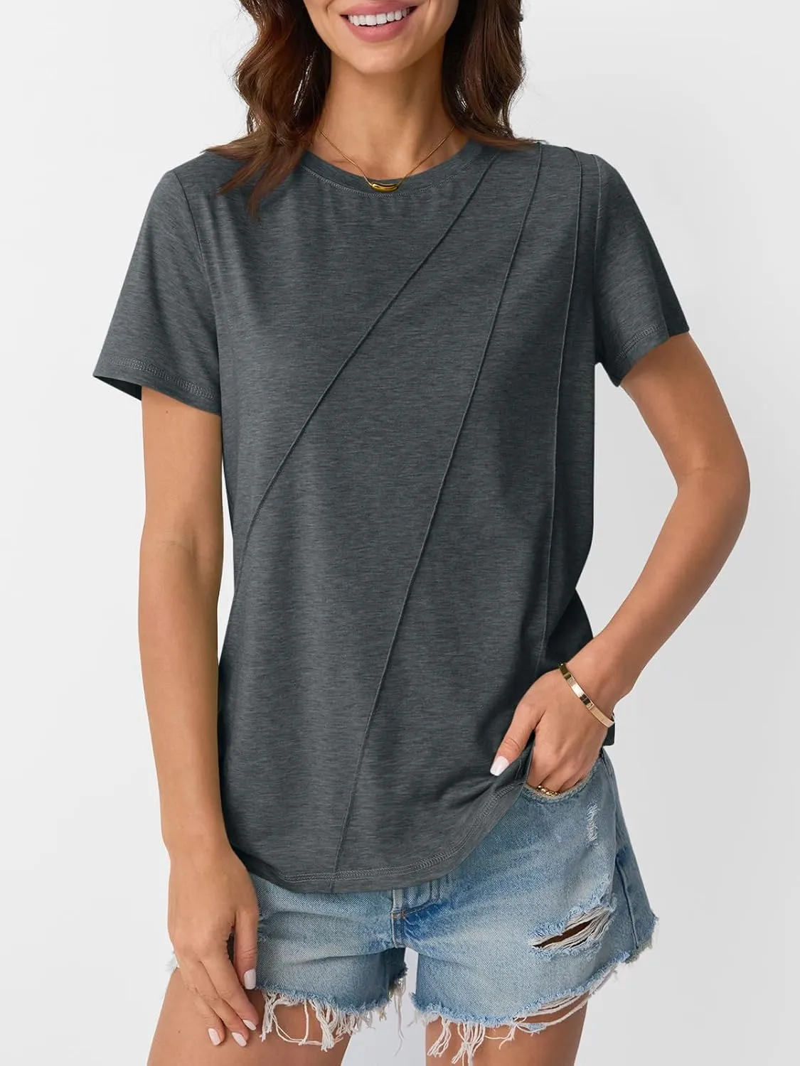 AUTOMET Womens Summer Tops Workout Shirts Beach Vacation Outfits Business Tshirts Dressy Fashion Spring Clothes 2025