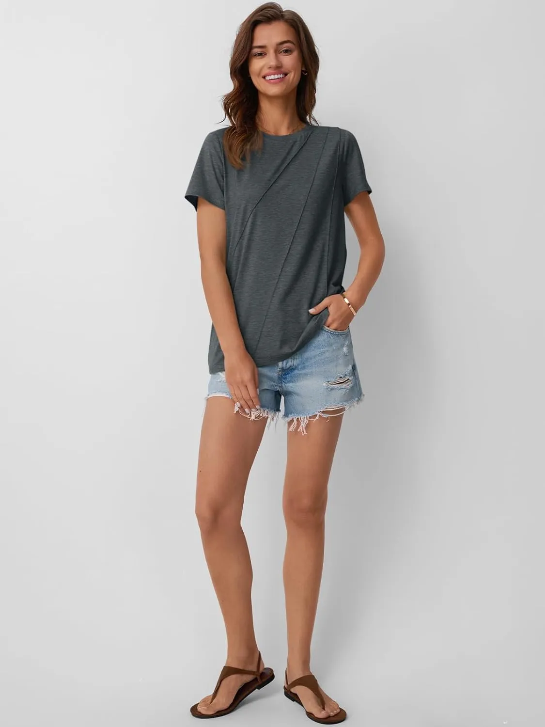 AUTOMET Womens Summer Tops Workout Shirts Beach Vacation Outfits Business Tshirts Dressy Fashion Spring Clothes 2025