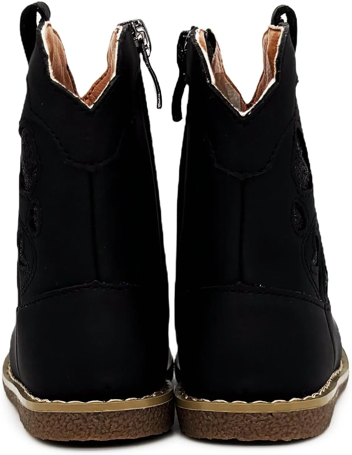 Baby Cowboy Cowgirl Boots Infant Boys Girls Western Booties Round Toe Riding Mid Calf Boots for All Seasons for 6 9 12 15 18 24 Months