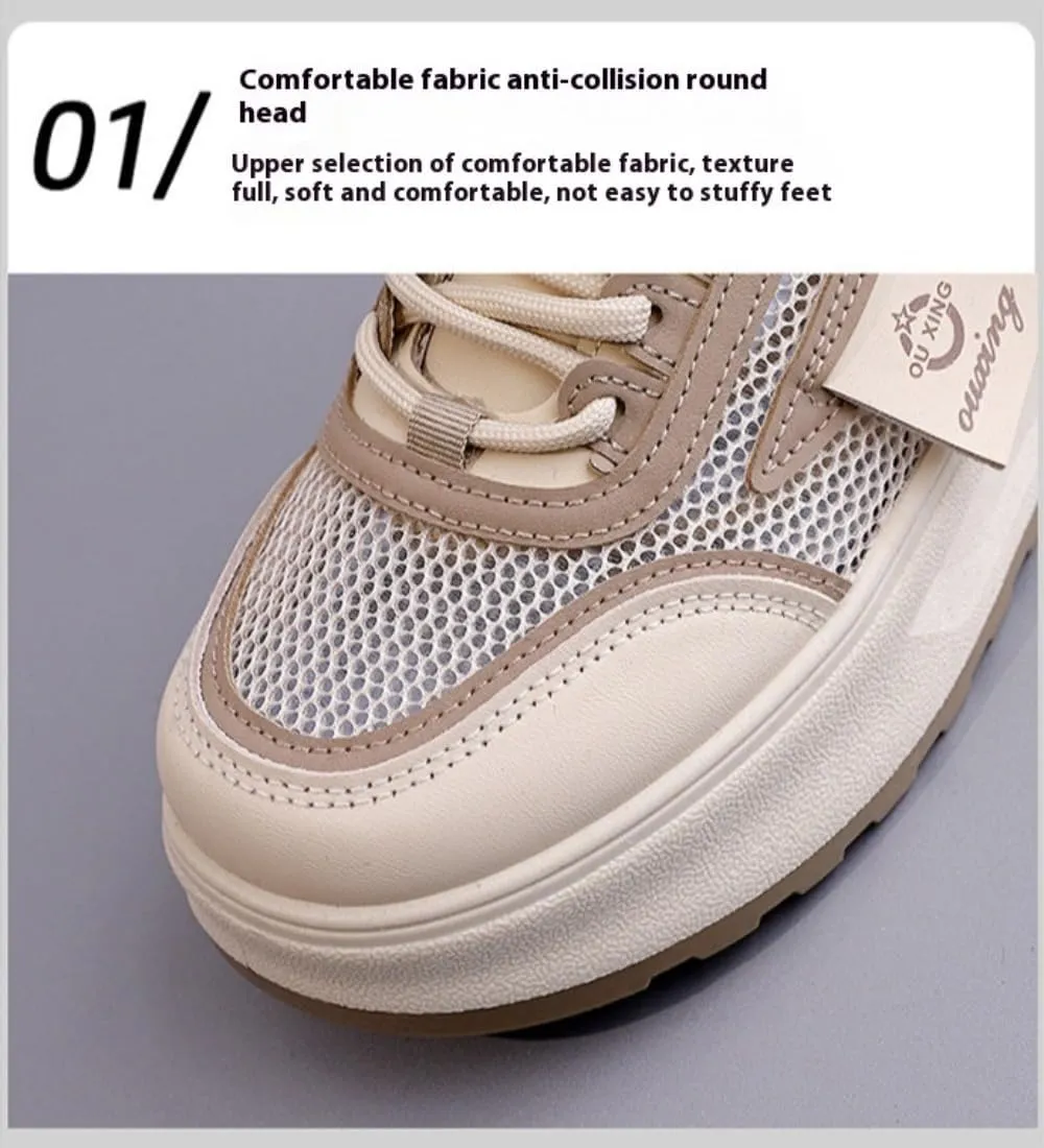 Backless Tennis Shoes for Women Wide Mule Sneakers Slip on House Slippers Platform Sandals Breathable Mesh Lightweight Casual Sports Shoes No Slip Comfort Walking Slides Summer Office Gym Driving
