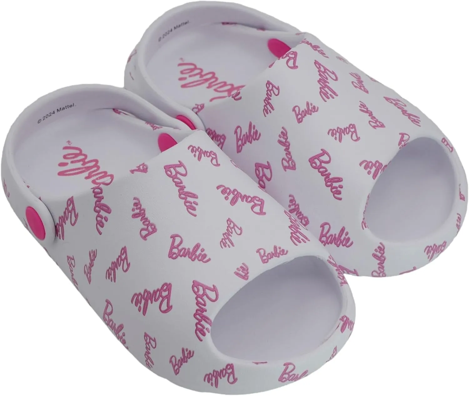 Barbie Toddler Girls' Cloud Slides - Cute & Comfy Slip-On Sandals for Summer, Pool, or Beach