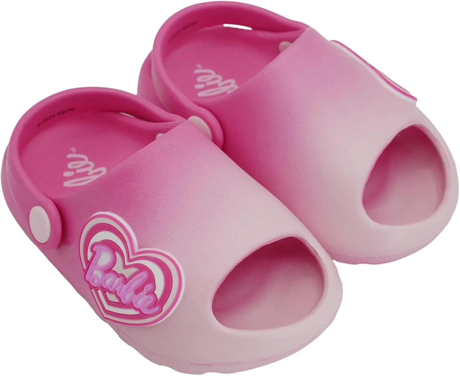 Barbie Toddler Girls' Cloud Slides - Cute & Comfy Slip-On Sandals for Summer, Pool, or Beach