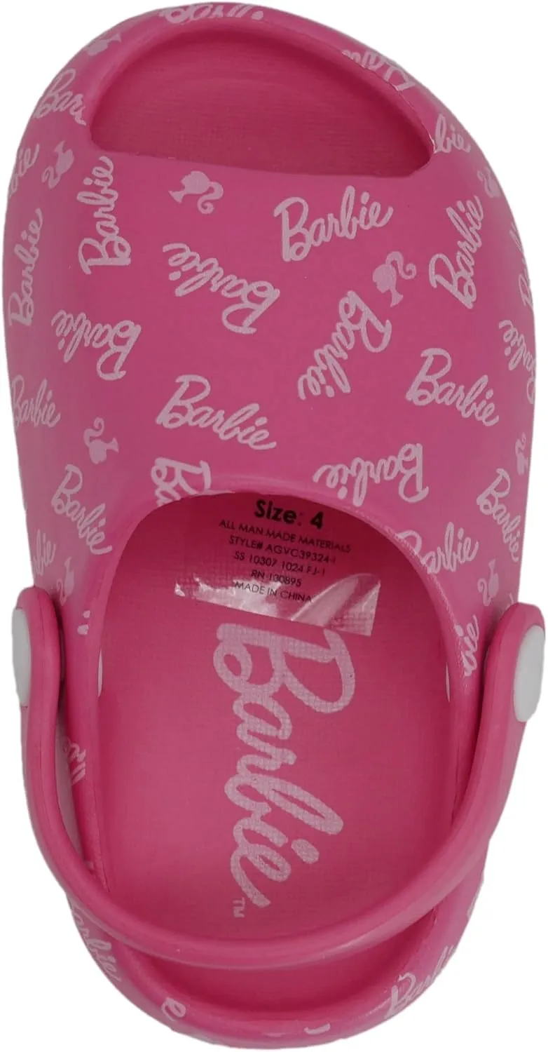 Barbie Toddler Girls' Cloud Slides - Cute & Comfy Slip-On Sandals for Summer, Pool, or Beach