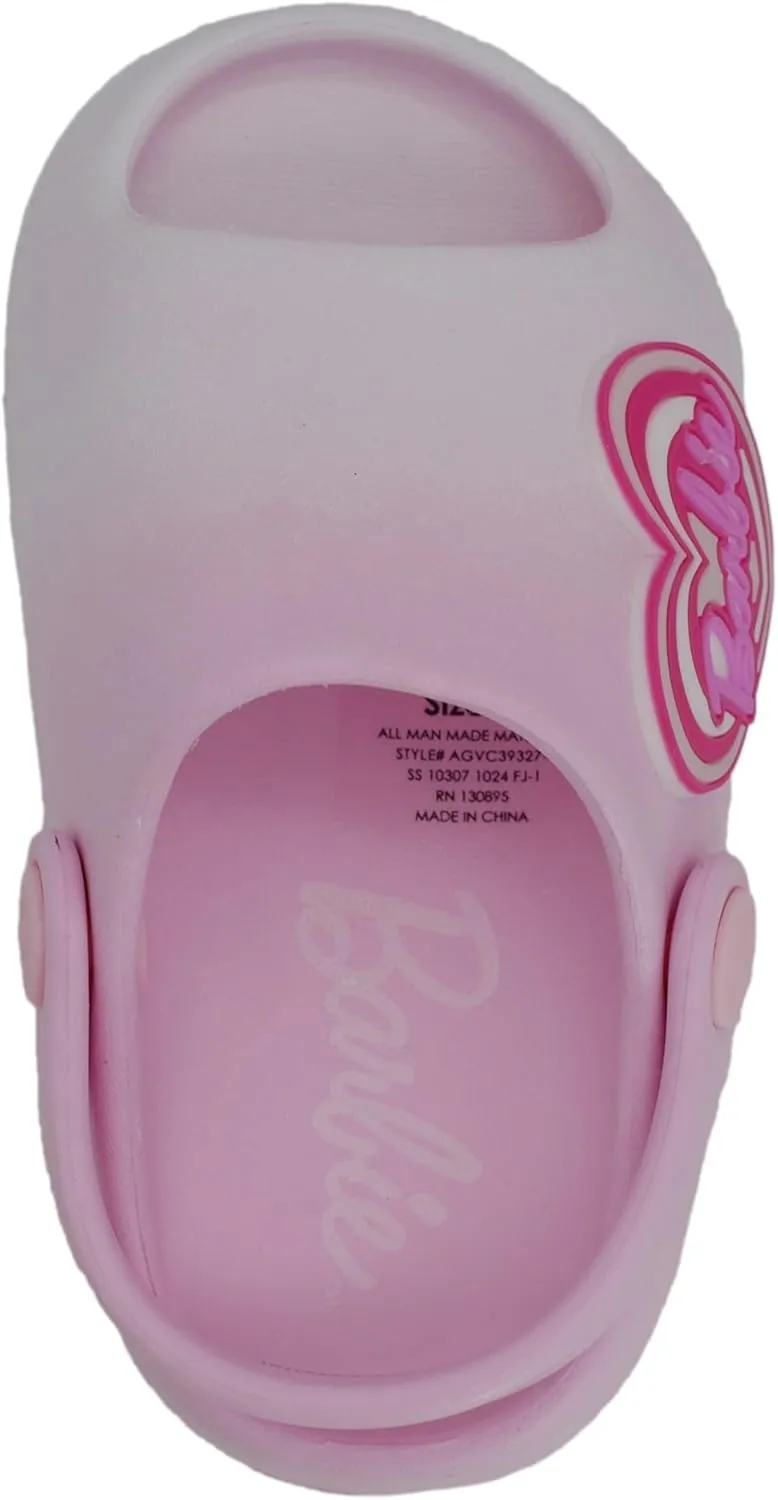 Barbie Toddler Girls' Cloud Slides - Cute & Comfy Slip-On Sandals for Summer, Pool, or Beach
