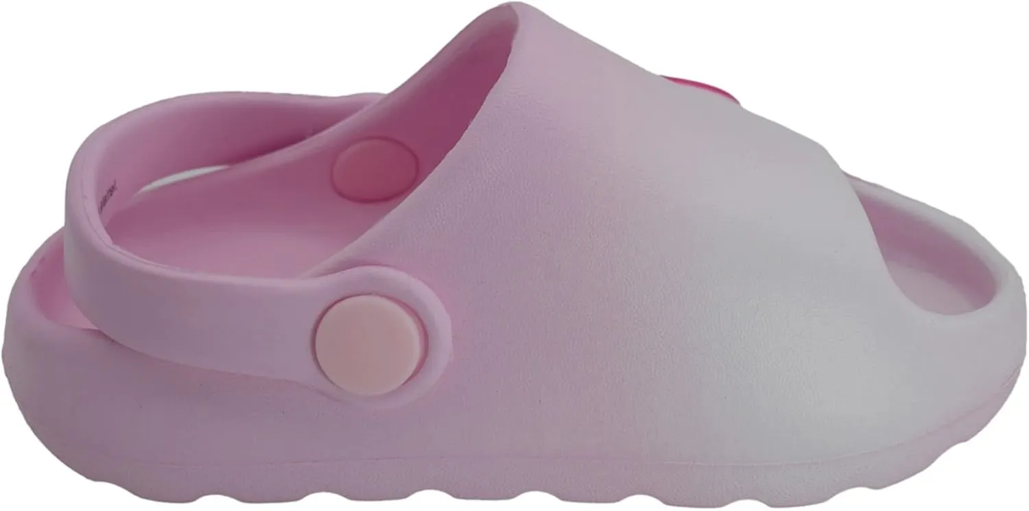 Barbie Toddler Girls' Cloud Slides - Cute & Comfy Slip-On Sandals for Summer, Pool, or Beach