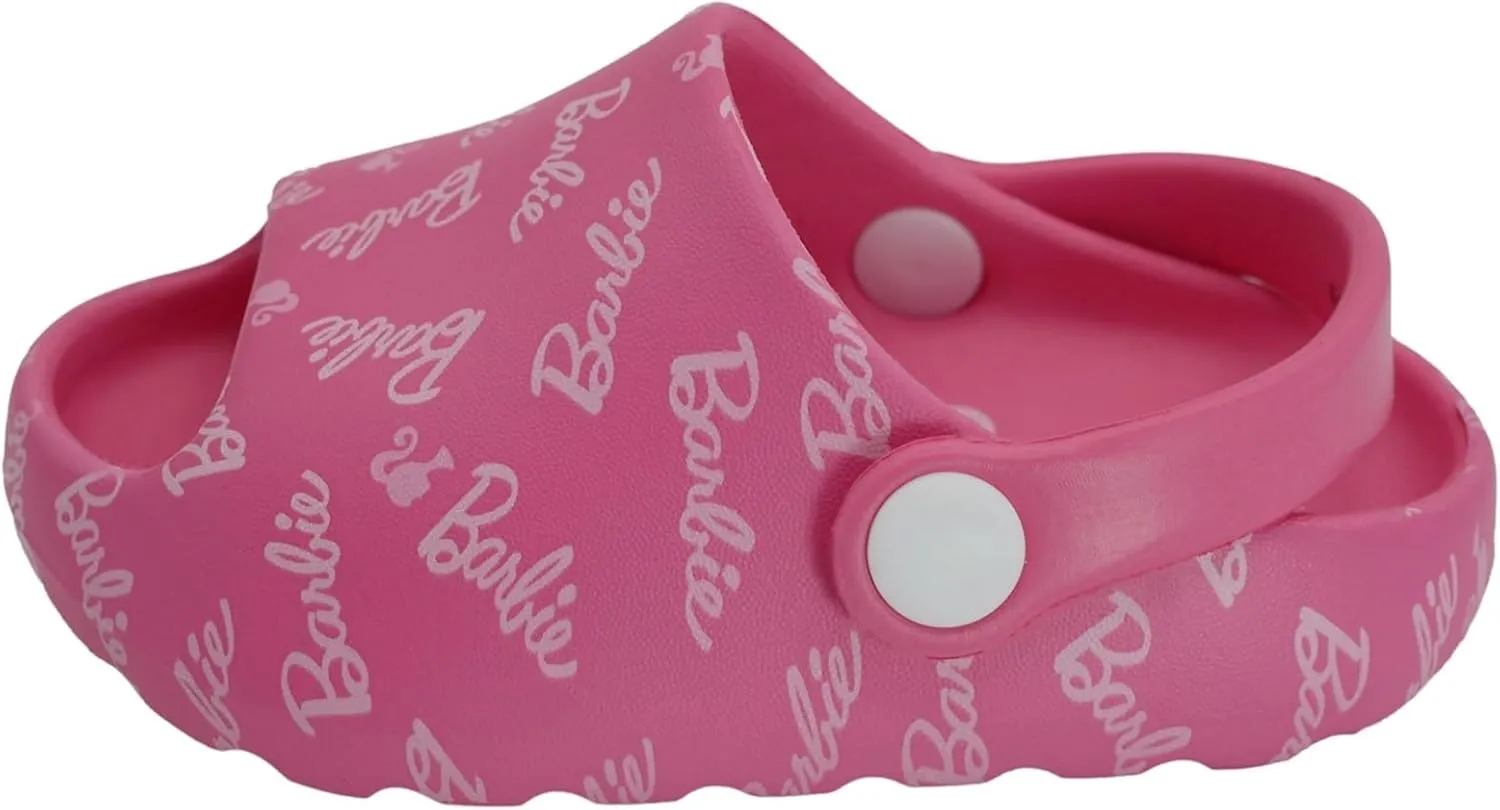 Barbie Toddler Girls' Cloud Slides - Cute & Comfy Slip-On Sandals for Summer, Pool, or Beach