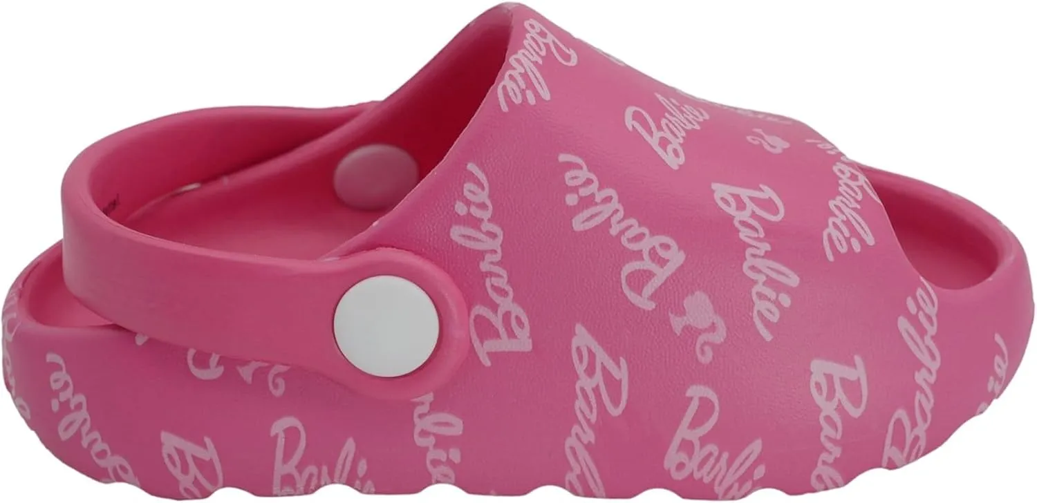 Barbie Toddler Girls' Cloud Slides - Cute & Comfy Slip-On Sandals for Summer, Pool, or Beach