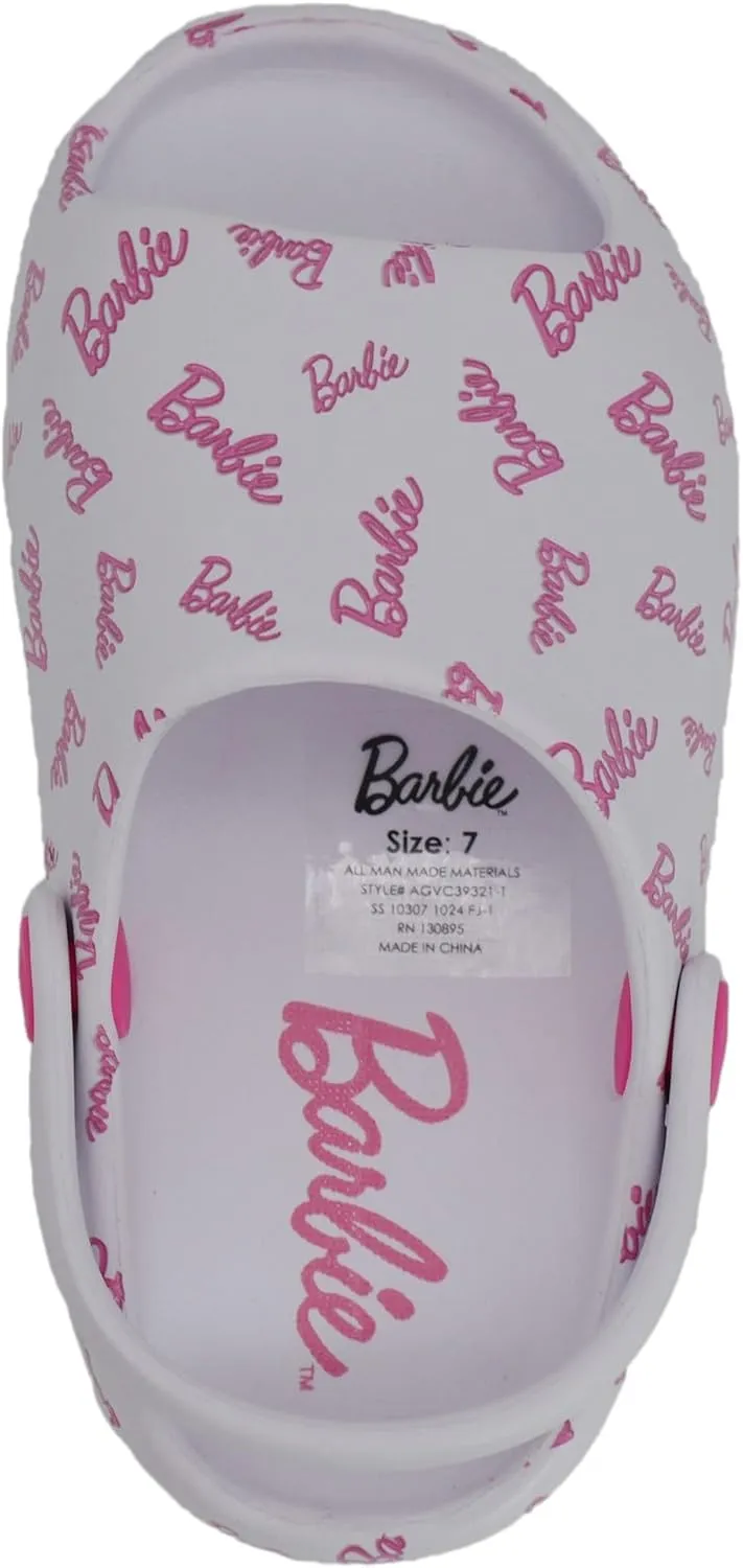 Barbie Toddler Girls' Cloud Slides - Cute & Comfy Slip-On Sandals for Summer, Pool, or Beach
