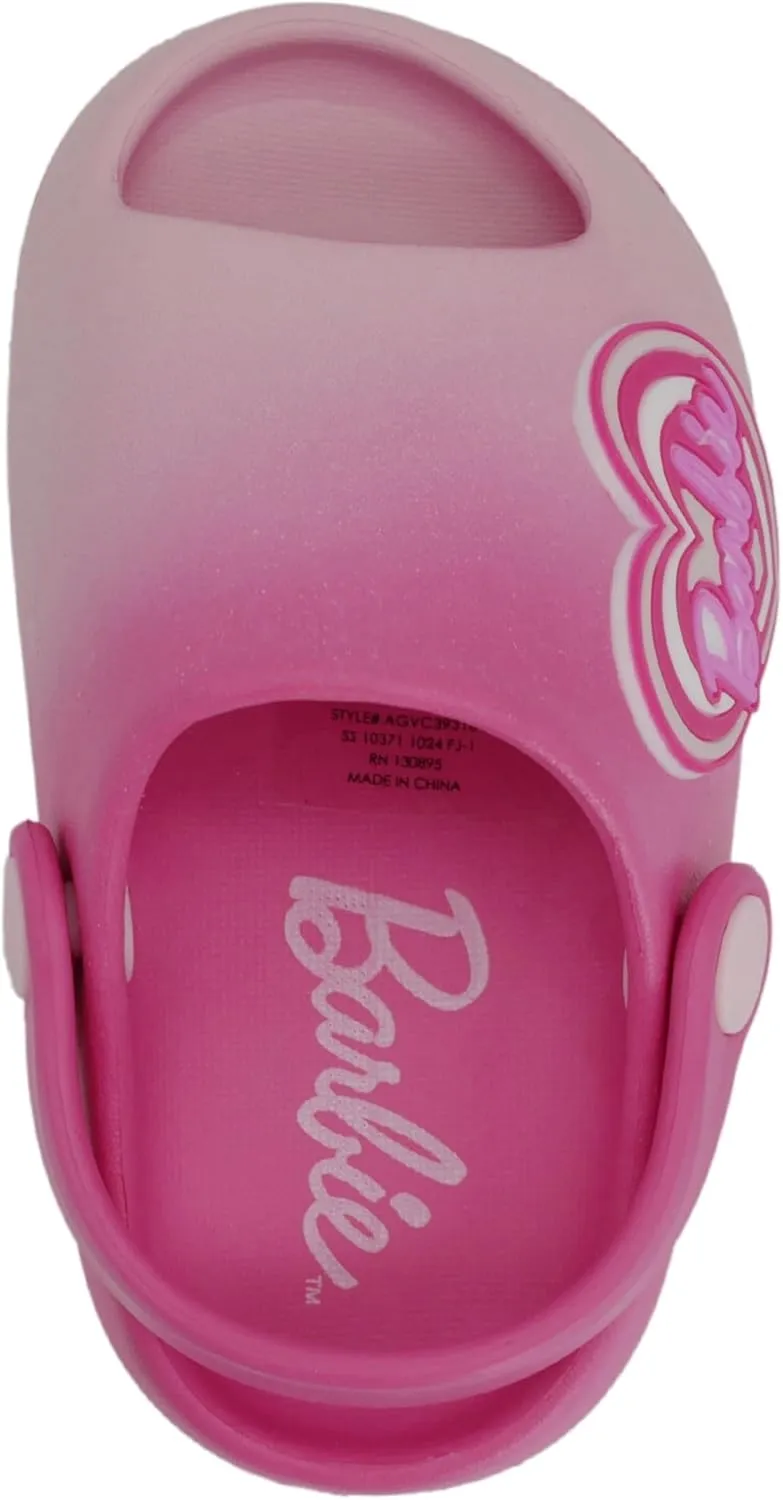 Barbie Toddler Girls' Cloud Slides - Cute & Comfy Slip-On Sandals for Summer, Pool, or Beach