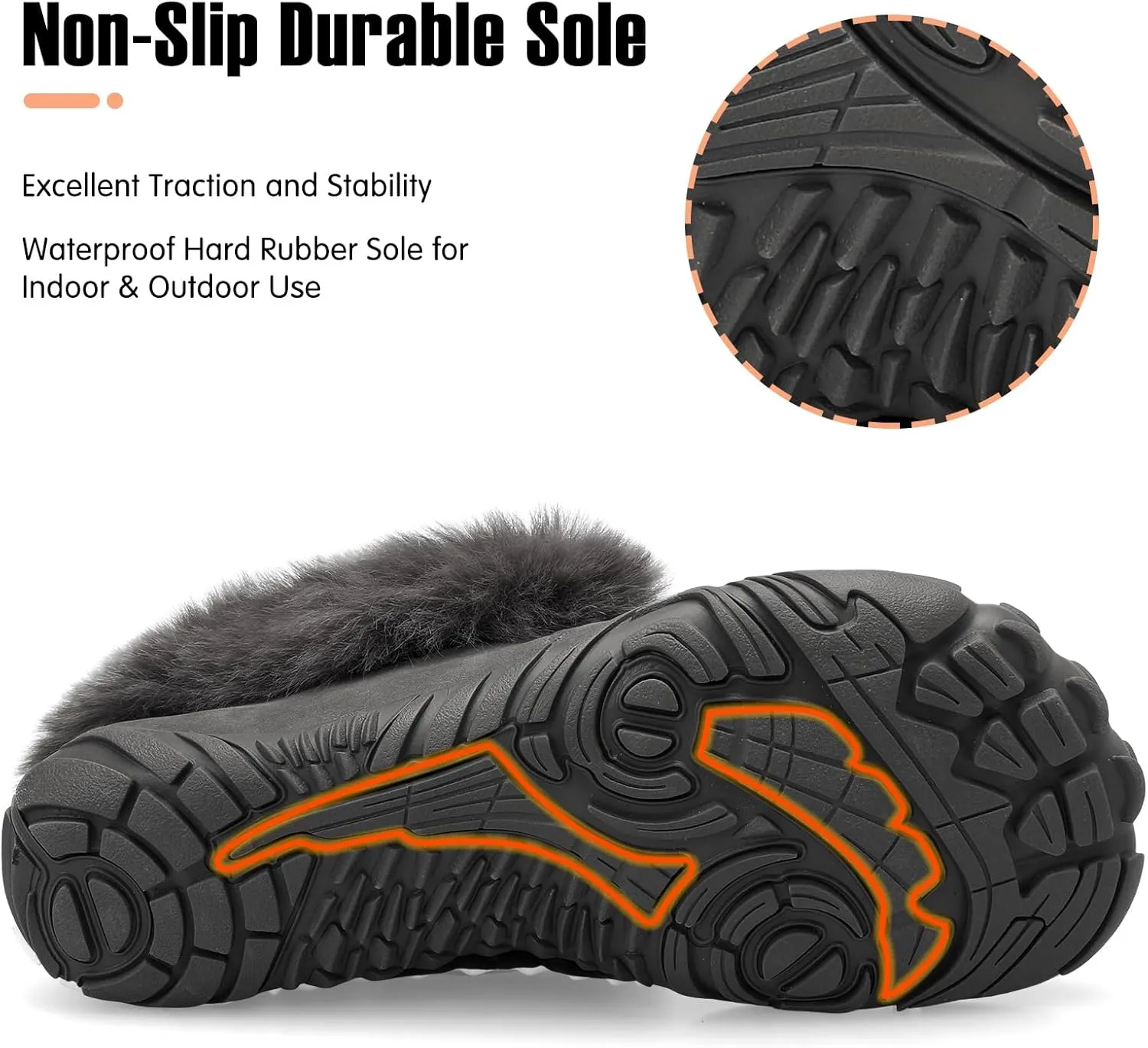 BARERUN Womens Moccasin Snow Boots Warm Winter Boots Ankle Boots for Women Outdoor Fur Lined Womens Shoes Slippers