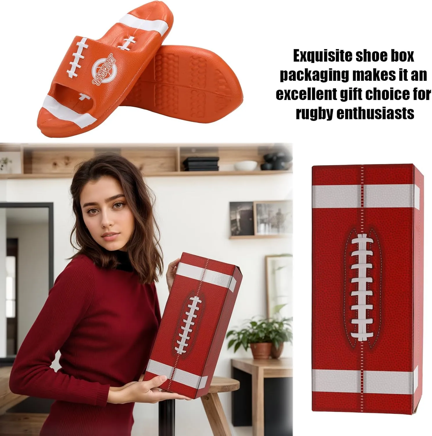 Basketball Pillow Slippers Non-Slip Cloud Slippers Ultra Cushion Sports Arch Support Footbed Sandals Comfort Thick Sole Outdoor Mens Sports Slide Gift for Basketball Enthusiasts