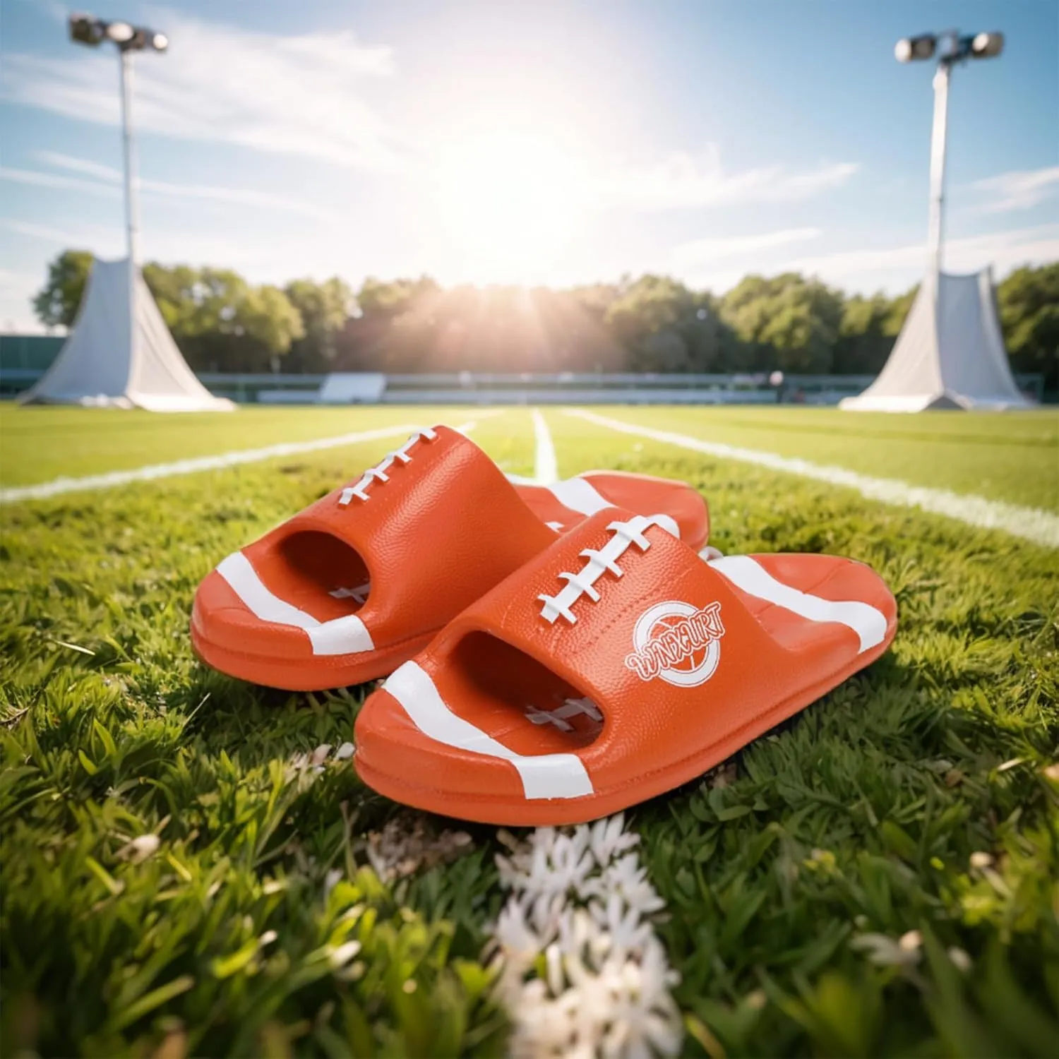 Basketball Pillow Slippers Non-Slip Cloud Slippers Ultra Cushion Sports Arch Support Footbed Sandals Comfort Thick Sole Outdoor Mens Sports Slide Gift for Basketball Enthusiasts