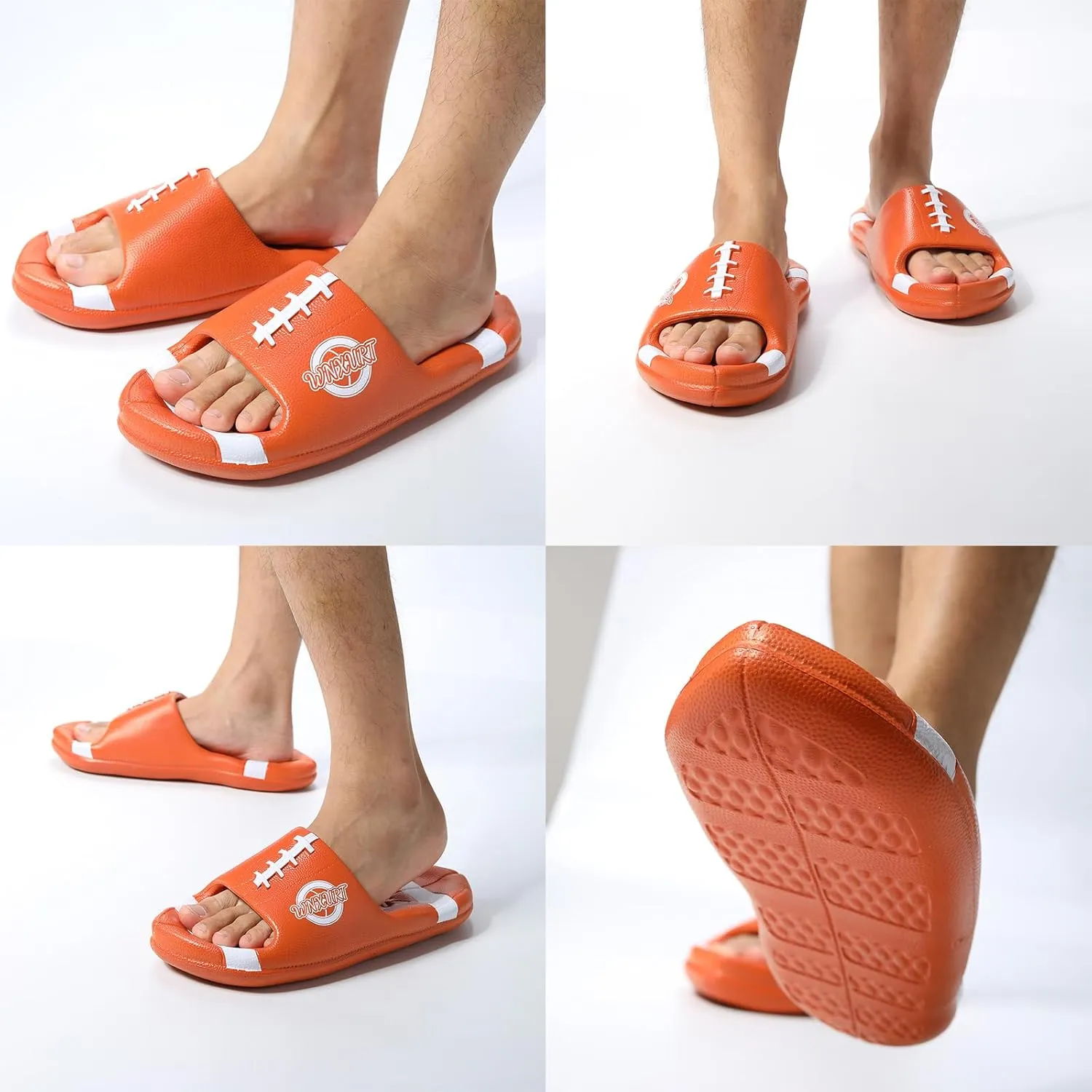 Basketball Pillow Slippers Non-Slip Cloud Slippers Ultra Cushion Sports Arch Support Footbed Sandals Comfort Thick Sole Outdoor Mens Sports Slide Gift for Basketball Enthusiasts