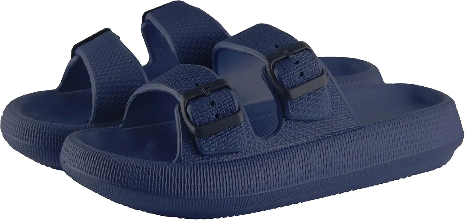 BenSorts Pillow Sandals for Women Men Thick Sole Adjustable Buckles EVA
