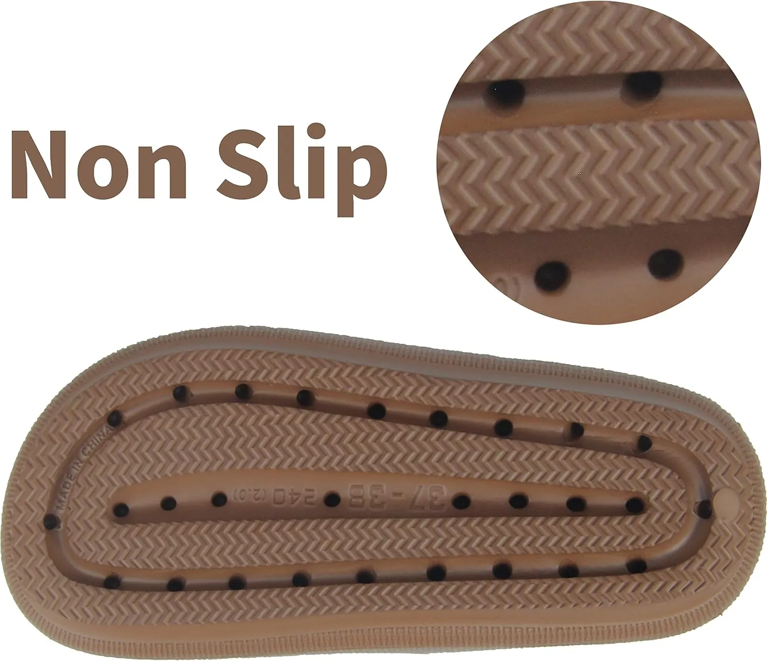BenSorts Pillow Sandals for Women Men Thick Sole Adjustable Buckles EVA