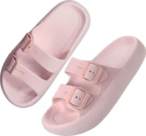 BenSorts Pillow Sandals for Women Men Thick Sole Adjustable Buckles EVA