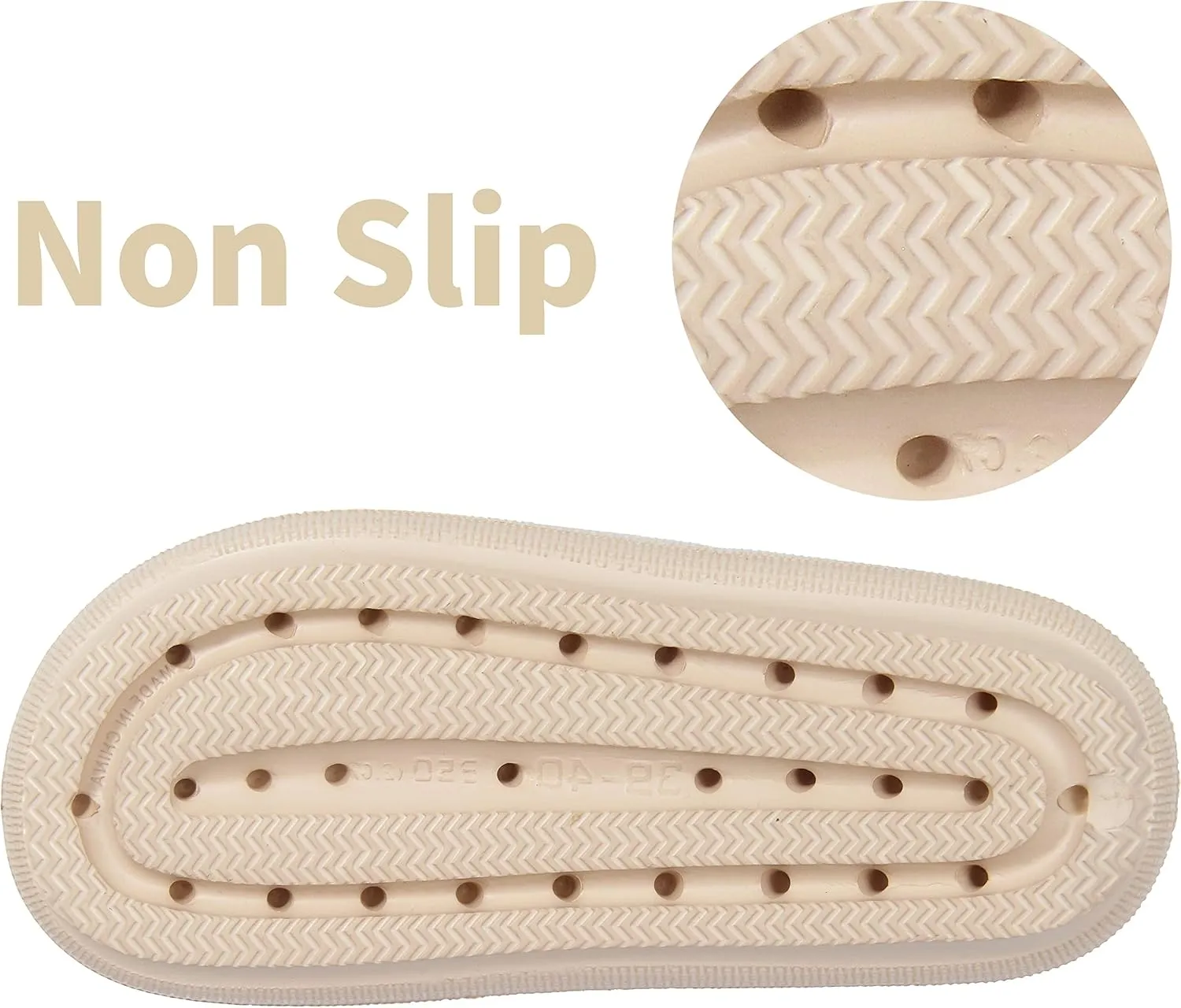 BenSorts Pillow Sandals for Women Men Thick Sole Adjustable Buckles EVA