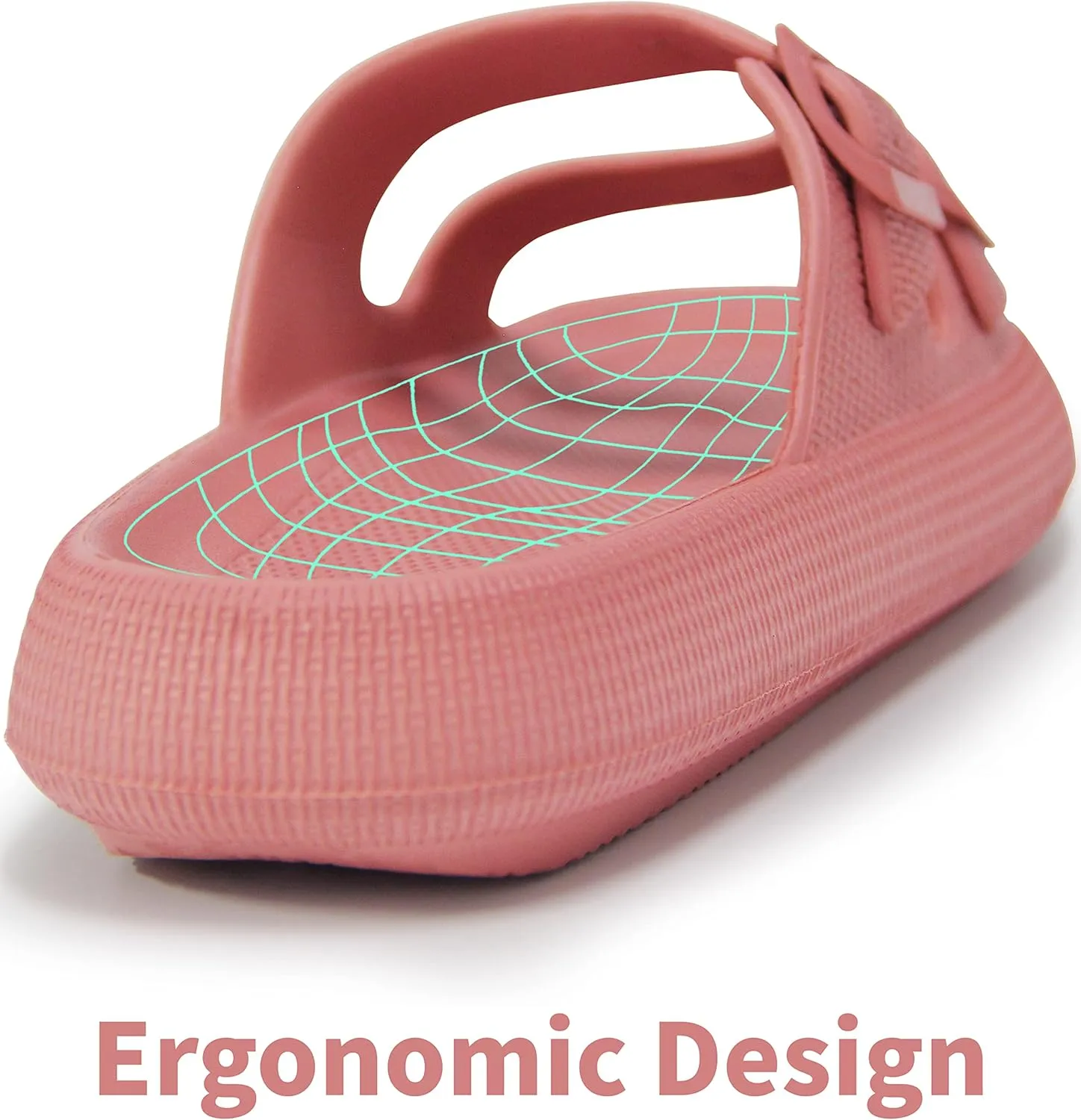 BenSorts Pillow Sandals for Women Men Thick Sole Adjustable Buckles EVA