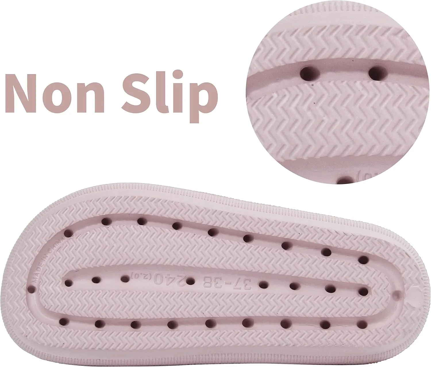 BenSorts Pillow Sandals for Women Men Thick Sole Adjustable Buckles EVA