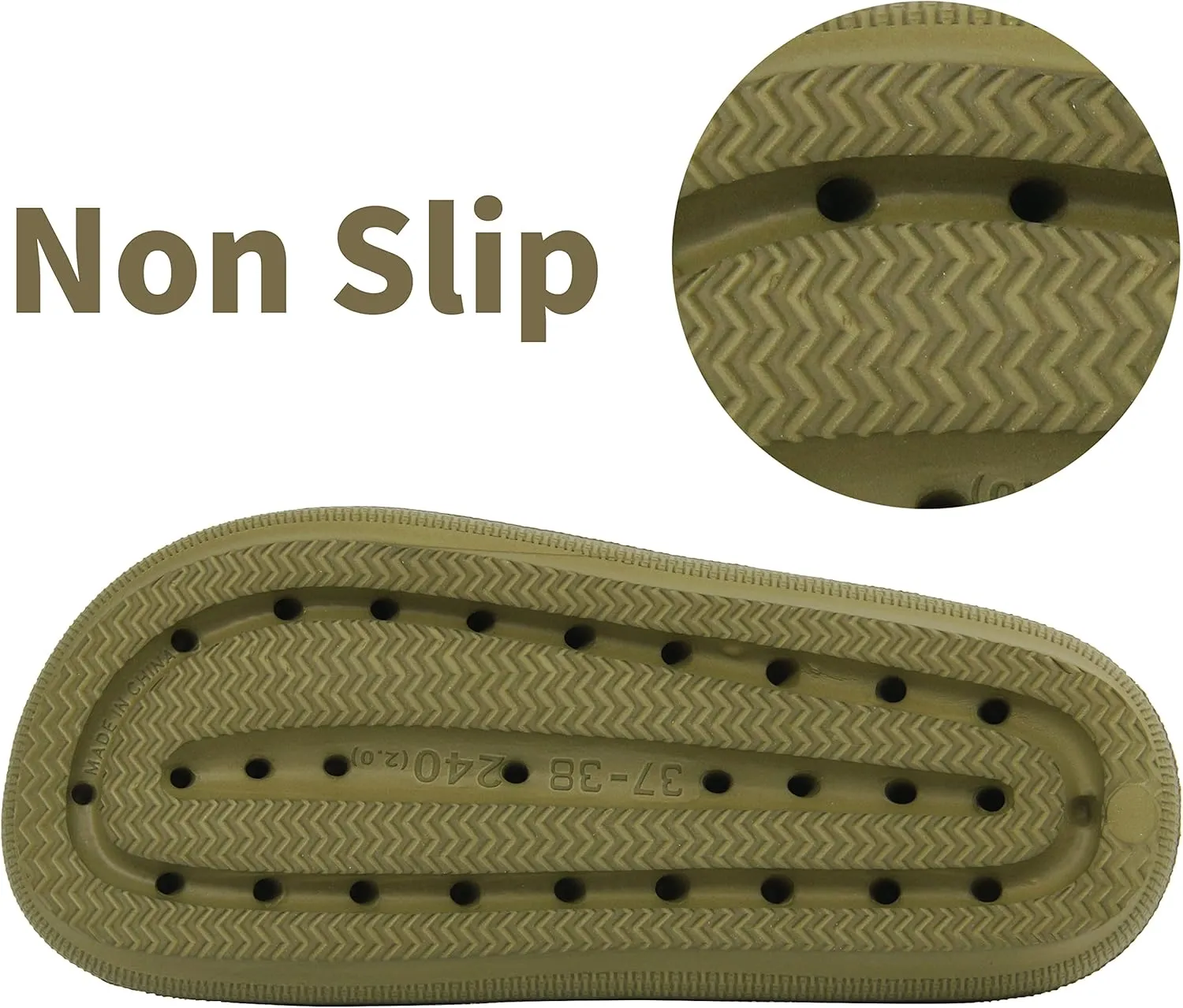 BenSorts Pillow Sandals for Women Men Thick Sole Adjustable Buckles EVA