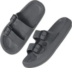 BenSorts Pillow Sandals for Women Men Thick Sole Adjustable Buckles EVA