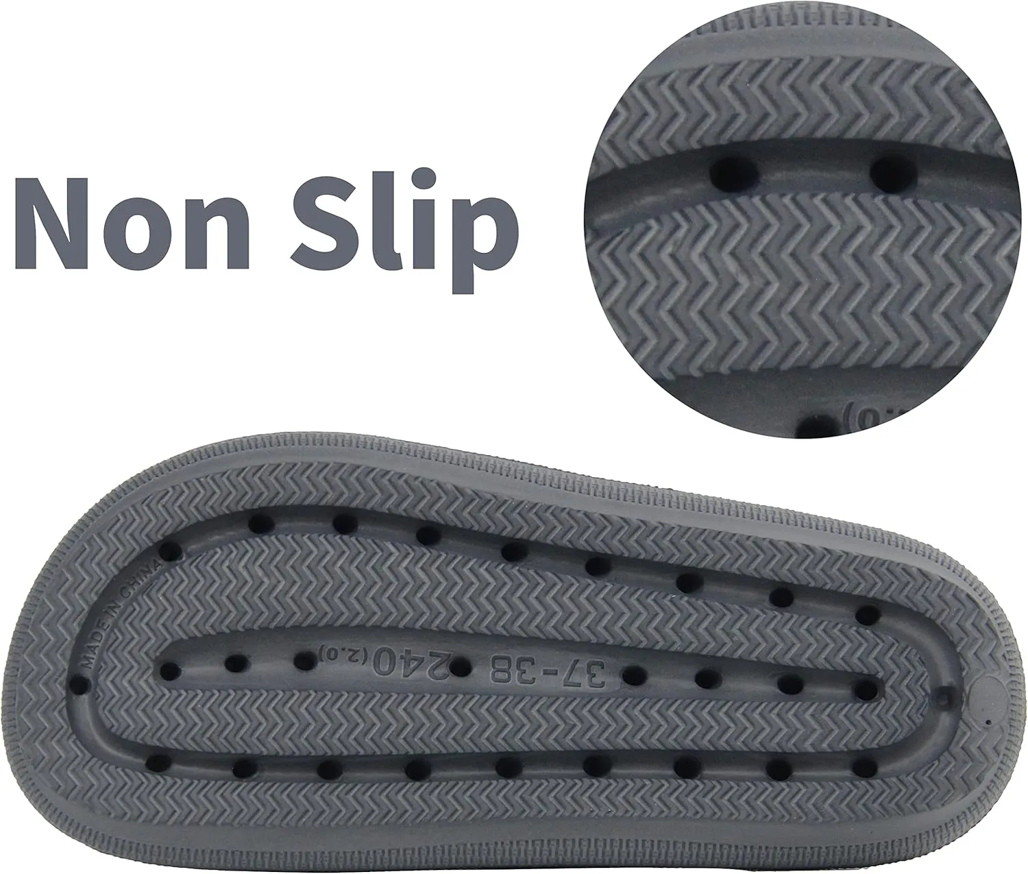 BenSorts Pillow Sandals for Women Men Thick Sole Adjustable Buckles EVA