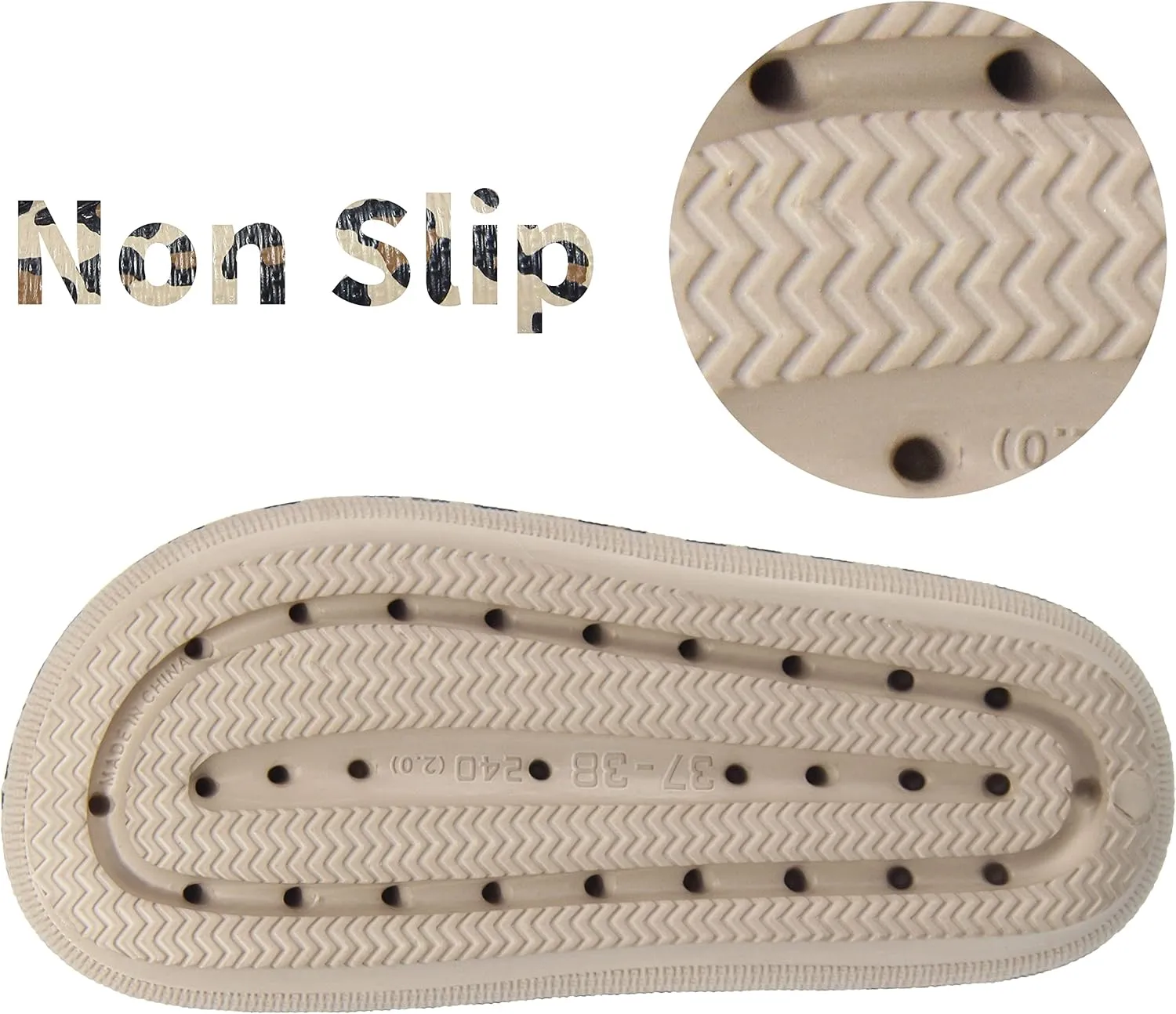 BenSorts Pillow Sandals for Women Men Thick Sole Adjustable Buckles EVA