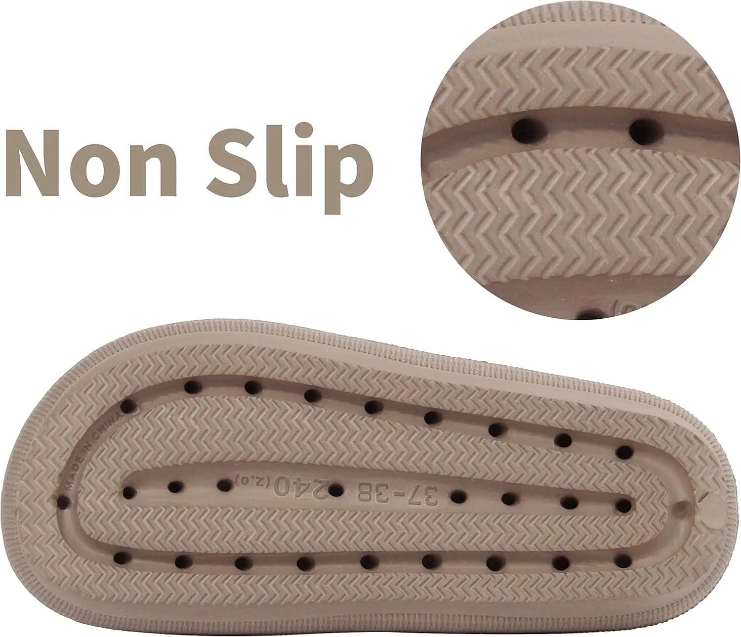 BenSorts Pillow Sandals for Women Men Thick Sole Adjustable Buckles EVA
