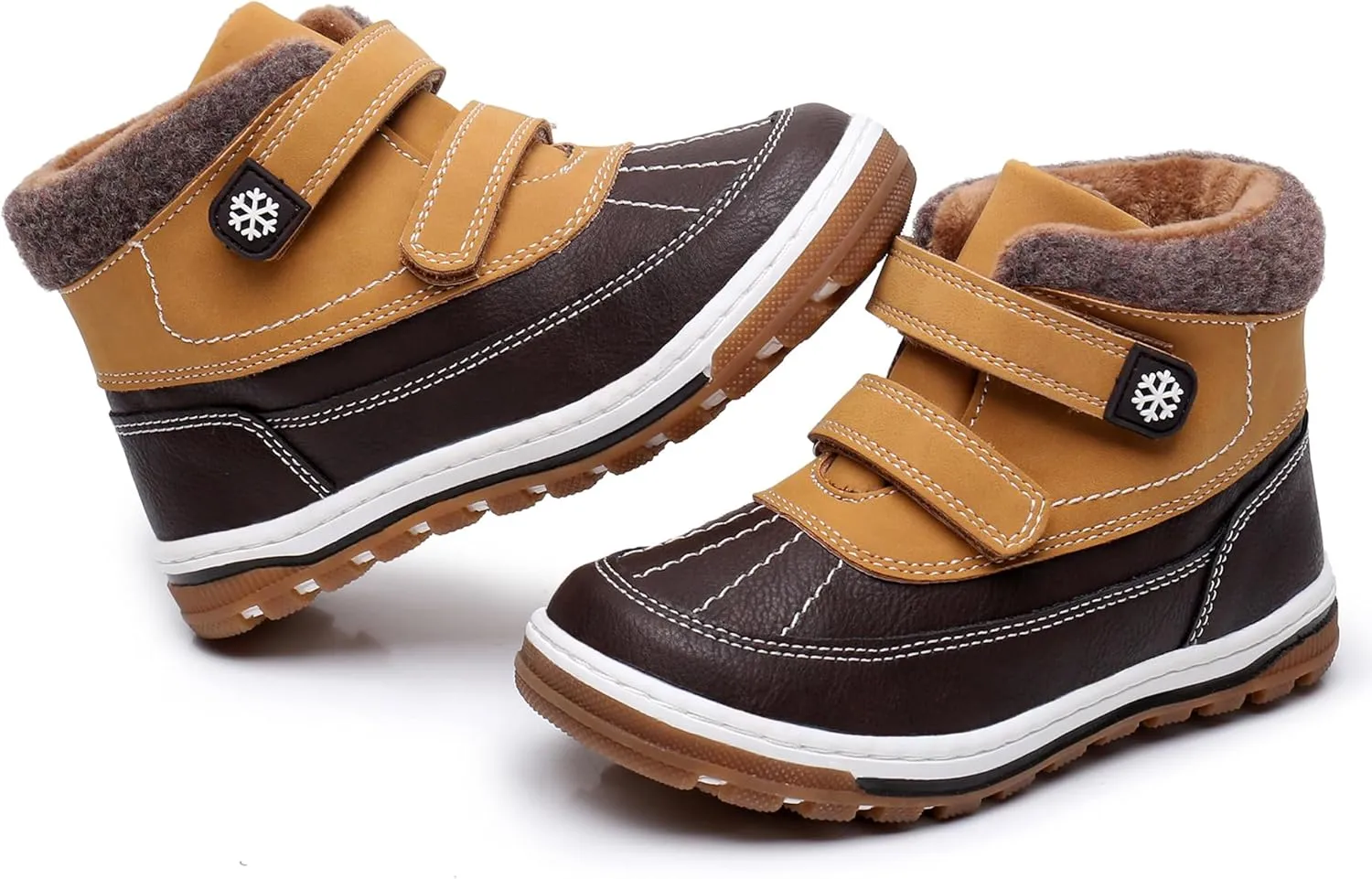 Blikcon Boys Boots Toddler Boys Girls Fall/Winter Boots Outdoor with Hook and Loop (Toddler/Little Kid)