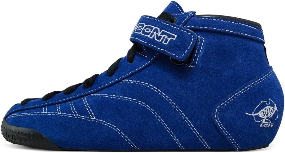 Bont Skates - Prostar Blue Suede Professional Roller Skates with Glow Light Up Led Wheels - Indoor and Outdoor