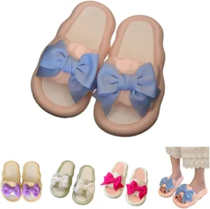 Bow Knot Slippers Women Cute Pillow Slipper Preppy Kawaii Cloud Slipper Y2K Comfy House Slides Shower Sandals Bathroom Shoes Slides Slipper Indoor Outdoor Home Slipper