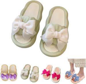 Bow Knot Slippers Women Cute Pillow Slipper Preppy Kawaii Cloud Slipper Y2K Comfy House Slides Shower Sandals Bathroom Shoes Slides Slipper Indoor Outdoor Home Slipper