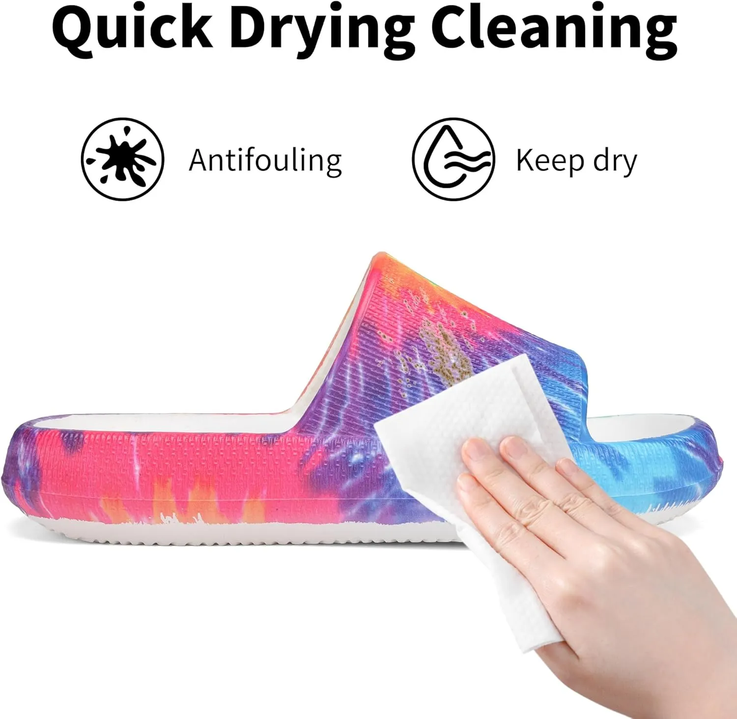 Boys and Girls Cloud Slides for Kids – Non-Slip Summer Slippers Lightweight Beach, Pool, and Indoor Shower Sandals
